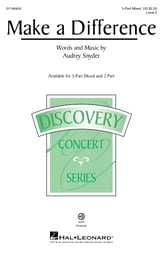 Make a Difference Three-Part Mixed choral sheet music cover